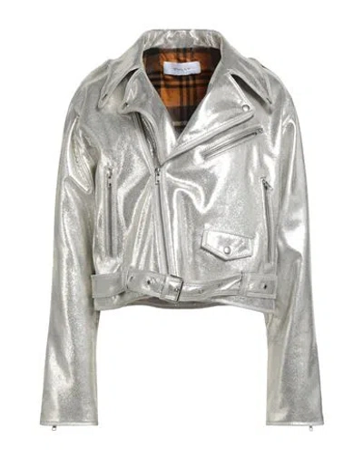 Bully Woman Jacket Silver Size 10 Leather