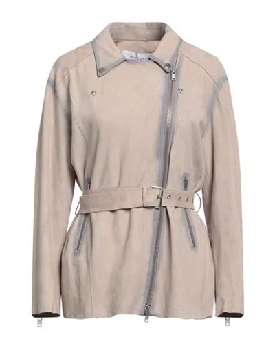 Bully Woman Jacket Dove Grey Size 6 Soft Leather