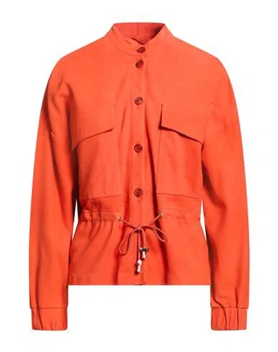 Bully Woman Jacket Tomato Red Size 6 Leather