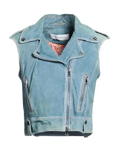 Bully Woman Vest Slate Blue Size 12 Leather