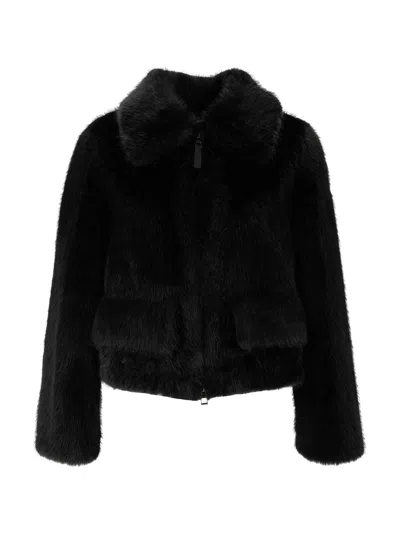 Bully Woman�fake�fur�jacket In Black