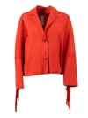 Bully Woman�goat�suede�leather�jacket In Red