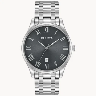 Pre-owned Bulova - Men's Classic Stainless Steel 3-hand Quartz Watch - Model: 96b261