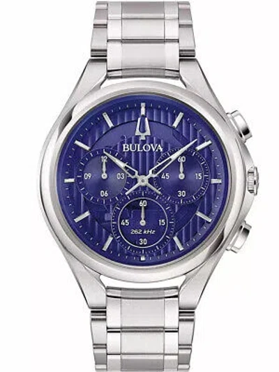 Pre-owned Bulova 96a302 Curv Mens Watch Chronograph 45mm 3atm