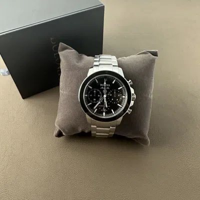 Pre-owned Bulova 96b272 Men's Marine Star Series C/black Dial Chronograph Quartz Watch 45m