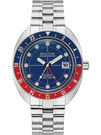 Pre-owned Bulova 96b405 Oceanographer Automatic Mens Watch 41mm 20atm