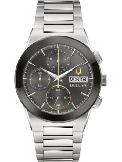 Pre-owned Bulova 96c149 Millennia Chronograph Mens Watch 41mm 3atm