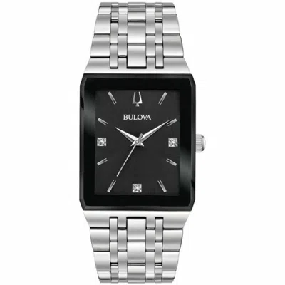 Pre-owned Bulova 96d145 Mens Quadra Silver Watch