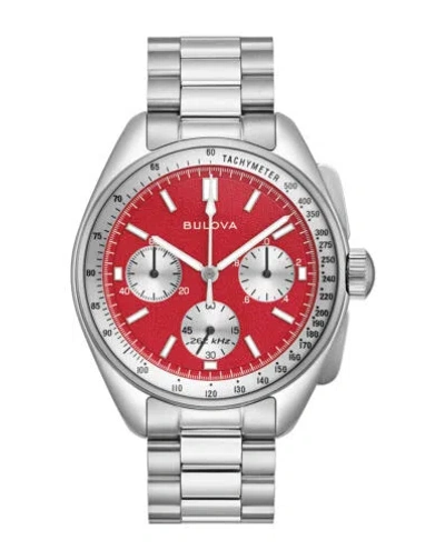 Pre-owned Bulova 96k115 Quartz Sapphire Lunar Pilot Chronograph Watch