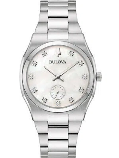 Pre-owned Bulova 96p242 Surveyor Ladies Watch 34mm 3atm