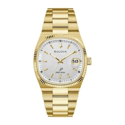 Pre-owned Bulova 97b223 Silver Dial Sapphire Super Seville Gold-tone Watch