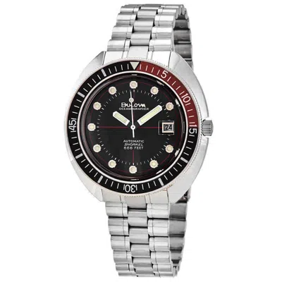 Pre-owned Bulova 98b320 Oceanographer "devil Diver" Automatic Black Dial Watch $795