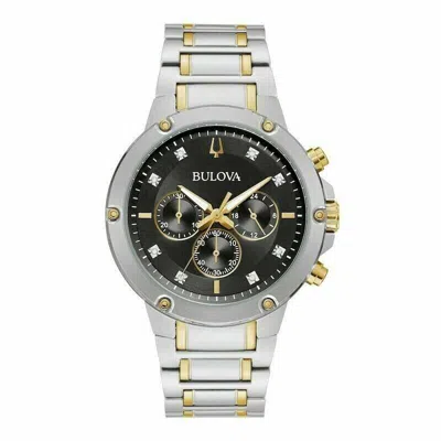 Pre-owned Bulova 98d159 Chronograph Diamond Accented Dial Men's Watch $450 Great Gift