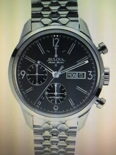 Pre-owned Bulova Accu Swiss 63c119 Murren Men's Day Date Automatic Chronograph Watch