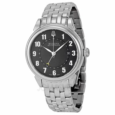 Pre-owned Bulova Accutron Gemini 63b154 Men's Swiss Made Automatic Gmt Watch $1450