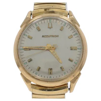 Pre-owned Bulova Accutron Men's Watch - Gold Filled Stainless Steel Quartz In Multi