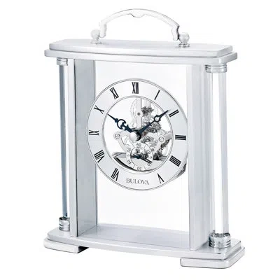 Bulova Adrienne Wall Clock In Silver