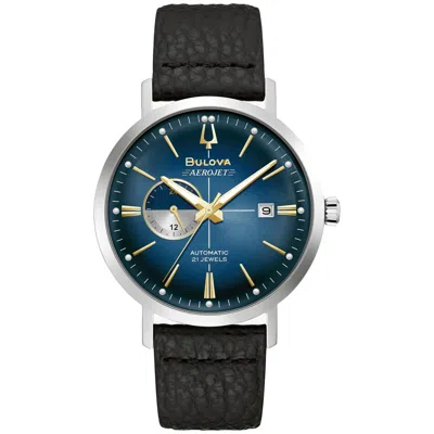 Bulova Aerojet Chronograph Automatic Mens Watch In Black