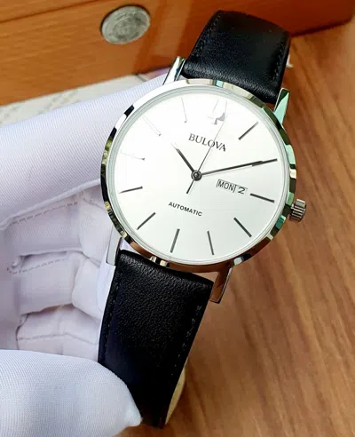 Pre-owned Bulova American Clipper Automatic Silver Dial Date Day Indicator Watch 96c130