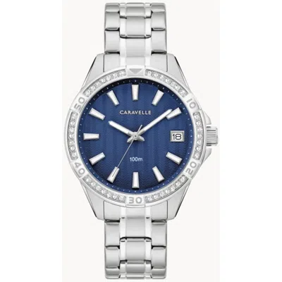 Bulova Aqualuxx Caravelle Blue Dial Stainless Steel Women's Watch 43m122
