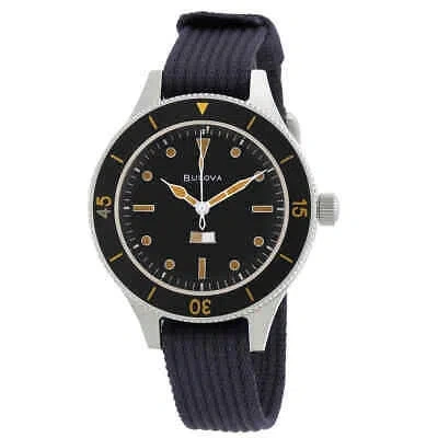 Pre-owned Bulova Archive Mil-ships-w-2181 Automatic Black Dial Men's Watch 98a266