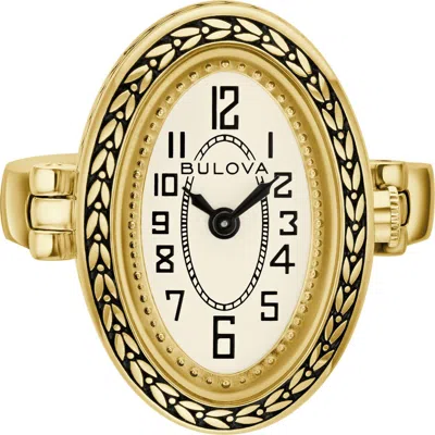 Bulova Archive Series Art Deco Ring Watch, 17mm X 24mm In Gray