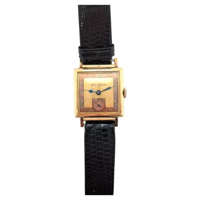 Pre-owned Bulova Art Deco  Mens Wrist Watch 21 Jewels 1940's Vintage Antique 10k Gf In Multiple