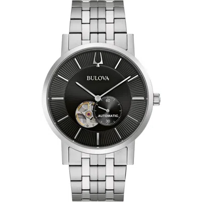 Bulova Automatic 21-jewel Stainless Steel Bracelet Watch, 42mm In Silver