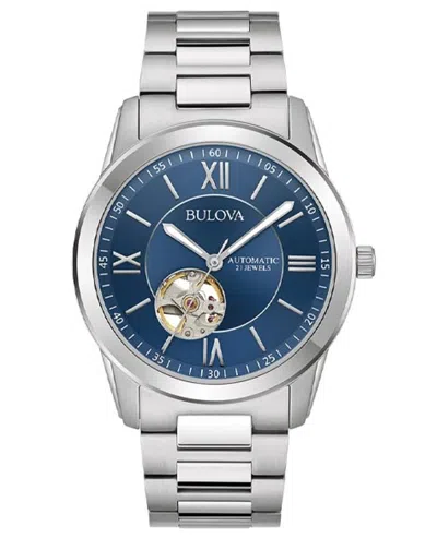 Pre-owned Bulova Automatic Blue Dial Classic Sutton Men's Watch 96a281