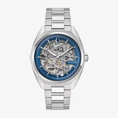 BULOVA AUTOMATIC MENS AUTOMATIC SILVER TONE STAINLESS STEEL BRACELET WATCH 96A292