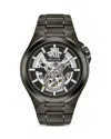 Bulova Maquina Mens Automatic Gray Bracelet Watch 98a179 In Gray