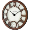 Bulova Beacon Hill 15.75" Wall Clock In Walnut