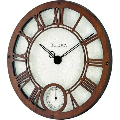 Bulova Beacon Hill 15.75" Wall Clock In Walnut