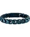 Bulova Blue-tone Stainless Steel Link Bracelet In Blue