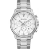 Bulova Bracelet Strap Chronograph Watch, 43mm In Silver