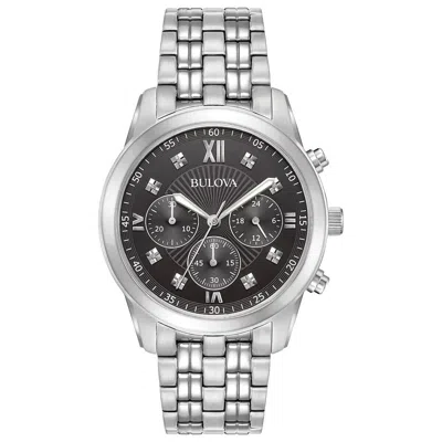 Pre-owned Bulova Brand  Men's Chronograph Diamond Accent Watch - 96d136