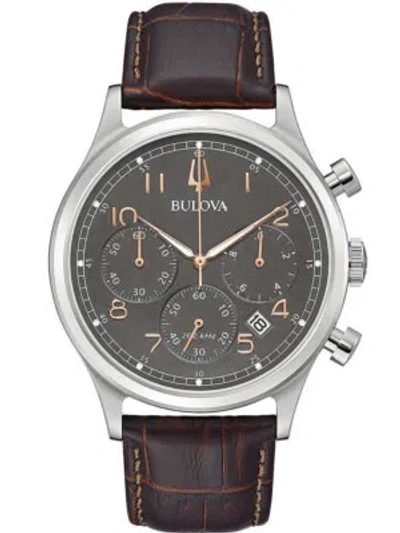 Pre-owned Bulova Brown Mens Chronograph Watch Precisionist 96b356