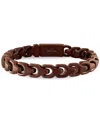 Bulova Brown-tone Ip Stainless Steel Link Bracelet In No Color