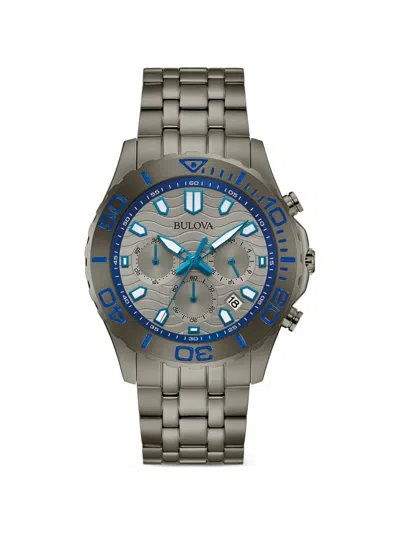 Bulova Chronograph 42mm Watch In Black