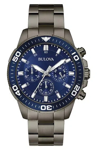 Bulova Chronograph Bracelet Watch, 45mm In Blue