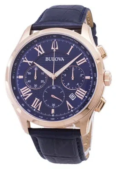 Pre-owned Bulova Classic 97b170 Chronograph Tachymeter Luminous Hands Quartz Mens Watch