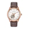 Bulova Classic Automatic Open Aperture 41mm Mens Watch In Brown