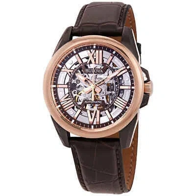 Pre-owned Bulova Classic Automatic Skeleton Dial Men's Watch 98a165