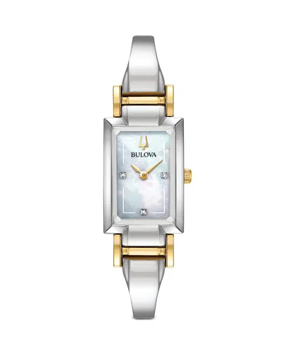 Bulova Classic Bangle Watch, 18mm In White