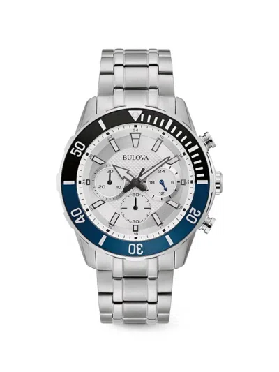 Bulova Classic Chronograph 44mm Watch In Metallic