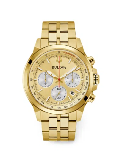 Bulova 클래식 크로노그래프 45mm 시계 In Gold