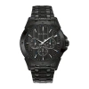 Bulova Classic Mens Multi-function Black Stainless Steel Bracelet Watch 98c121 In Black