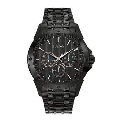 Bulova Classic Mens Multi-function Black Stainless Steel Bracelet Watch 98c121