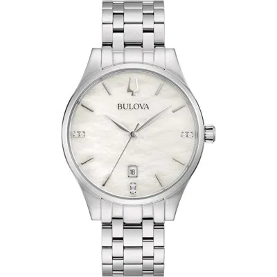 Bulova Classic Mother-of-pearl Bracelet Watch, 30mm In Silver