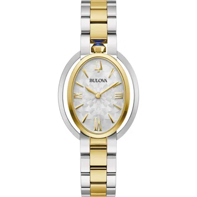 Bulova Women's Rubaiyat Two-tone Stainless Steel Bracelet Watch 29mm In No Color